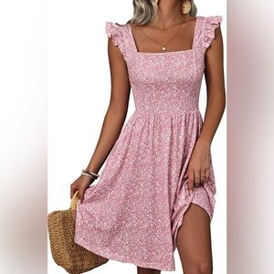 NWOT Summer Floral Knee Length Sundress, XL